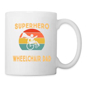 Mein Lieblingssuperheld Rollstuhlfahrer Handicap - Tasse - Weiß - Rechts