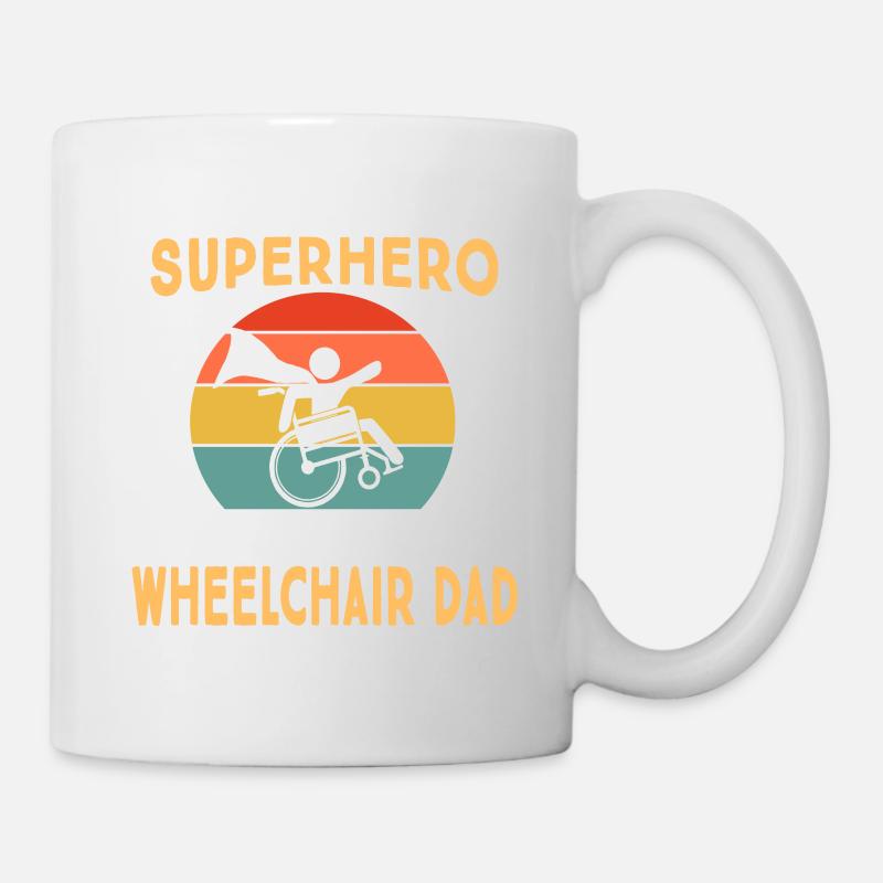 Mein Lieblingssuperheld Rollstuhlfahrer Handicap - Tasse - Weiß