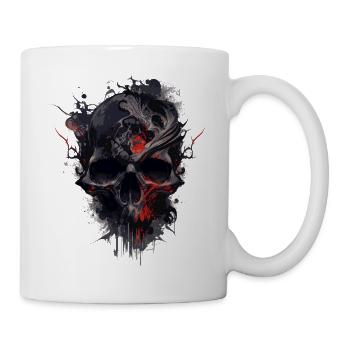 Splash multicolor skull - Mug - white - Right