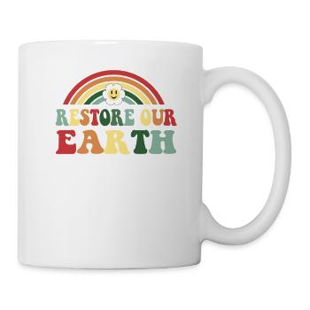 Jour de la Terre 2023 : Restaurer notre Terre - Mug blanc - blanc - Droite