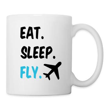 Pilot Eat Sleep And Fly Airplane - Mug - white - Right