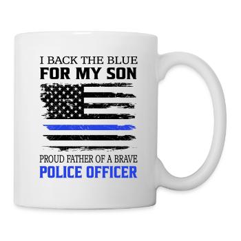 Police Officer I Back The Blue For My Son - Mug - white - Right