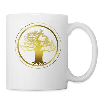 Baobab avec cercle et étoiles - Graphisme - Géométrie - Mug blanc - blanc - Droite