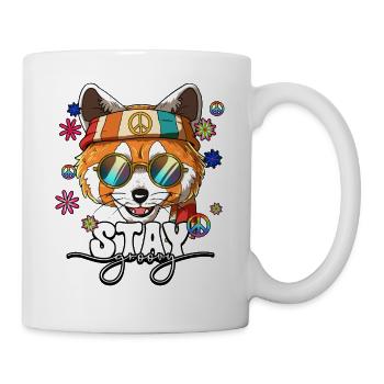 60s 70s Costume Stay Groovy Hippie - Mug - white - Right