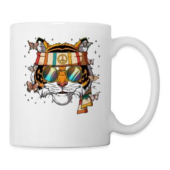 60s 70s Costume Groovy Hippie - Mug blanc - blanc - Droite