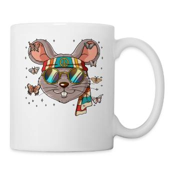 60s 70s Costume Groovy Hippie - Mug blanc - blanc - Droite