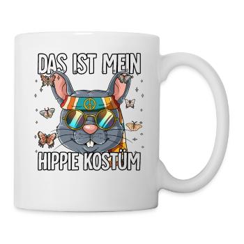Das Ist Mein Hippie Kostüm 60er 70er Jahre Kostüm - Tasse - Weiß - Rechts