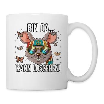 Bin Da Kann Losgehen Hippie Goa Rave - Tasse - Weiß - Rechts