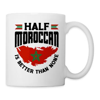 Morocco Moroccan Flag Half Moroccan Is Better - Mug - white - Right