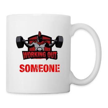 Arbeite bis jemand dich liebt - Tasse - Weiß - Rechts