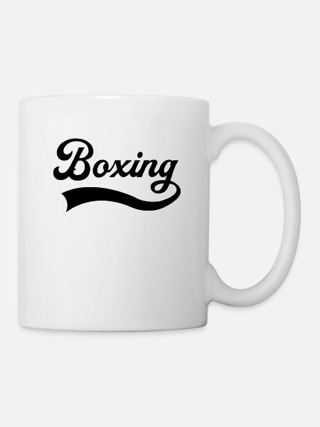 Boxen Schriftzug - Tasse - Weiß