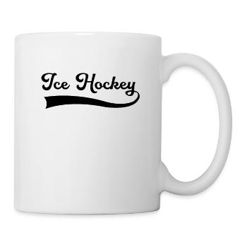 Eishockey Schriftzug - Tasse - Weiß - Rechts