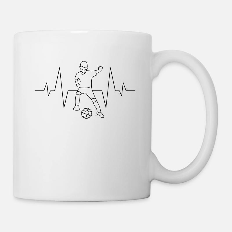Fußball Junge Herzschlag - Tasse - Weiß