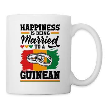 Guinée Drapeau guinéen Le bonheur EST beign marié à - Mug blanc - blanc - Droite