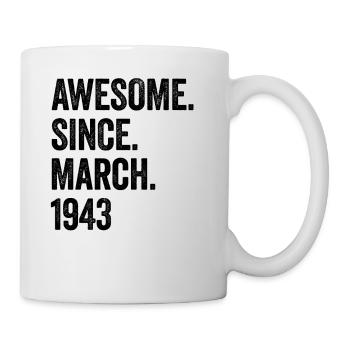 80 Years Awesome Since March 1943 80th Birthday - Mug - white - Right