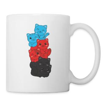 Polyamory Flag cat Pride LGBTQ süße Katze - Tasse - Weiß - Rechts