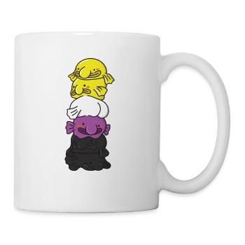 Nonbinary Flag Non Binary Pride LGBTQ Blobfisch - Tasse - Weiß - Rechts