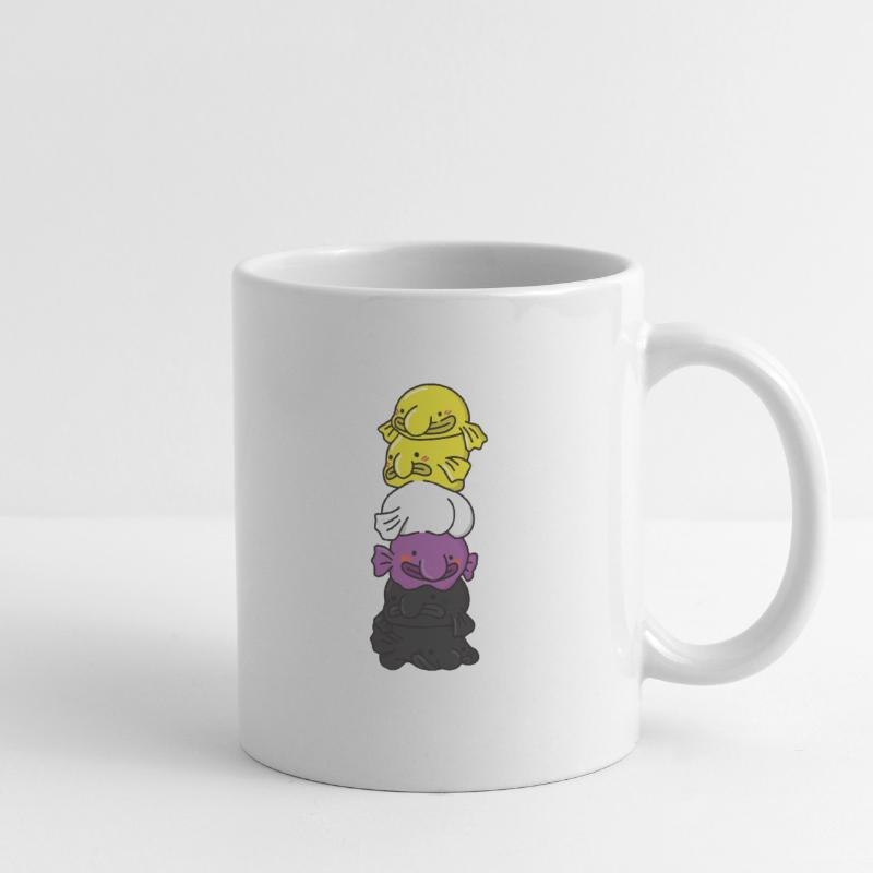 Nonbinary Flag Non Binary Pride LGBTQ Blobfisch Tasse