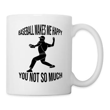 Baseball Baseballteam Baseballer Baseballspieler - Tasse - Weiß - Rechts