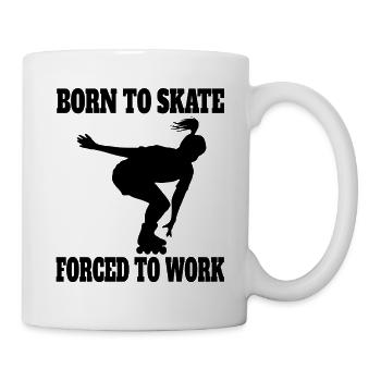 Rollschuh skaten Inliner Inline Skater Geschenk - Tasse - Weiß - Rechts