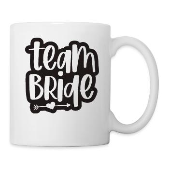 Team Braut Junggesellenabschied Braut Hochzeitsmädchen - Tasse - Weiß - Rechts