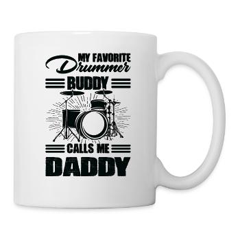 My Favorite Drummer Buddy Calls Me Daddy - Mug - white - Right