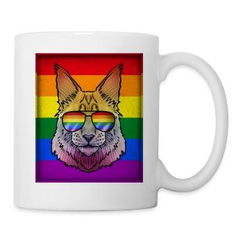 Gay Main Coon Kätzchen LGBTQ Pride Month - Tasse - Weiß - Rechts