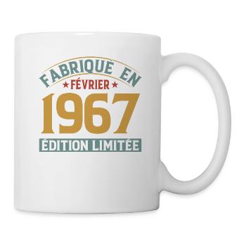 Fabriqué En Février 1967 Édition Limitée - Mug blanc - blanc - Droite