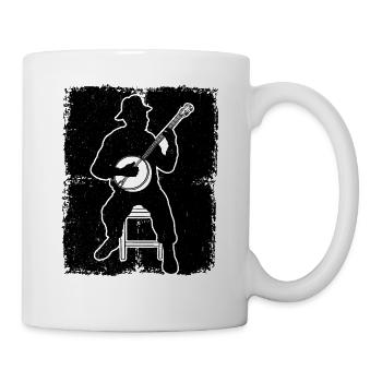 Banjo Banjospieler Banjoist - Tasse - Weiß - Rechts