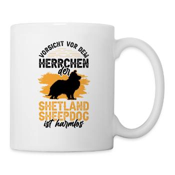 Shetland Sheepdog Herrchen britischer Sheepdog - Tasse - Weiß - Rechts
