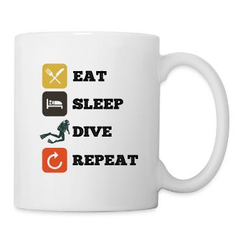 Apnoetaucher Freitaucher Taucher - Tasse - Weiß - Rechts