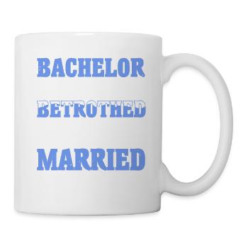 BACHELOR A PEACOCK BETROTHED A LION MARRIED AN ASS - Mug - white - Right
