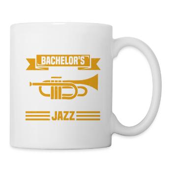 ICH HABE EINEN BACHELOR UND EINEN MASTER IN JAZZ - Tasse - Weiß - Rechts