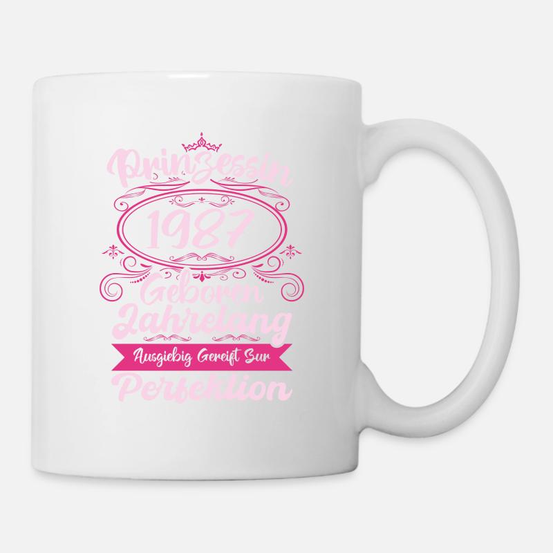 Prinzessin seit 1987 Geburtstag 1987 - Tasse - Weiß