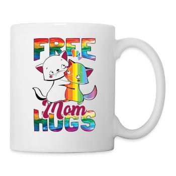 Mois de la fierté des chats LGBT Free Maman Hugs - Mug blanc - blanc - Droite