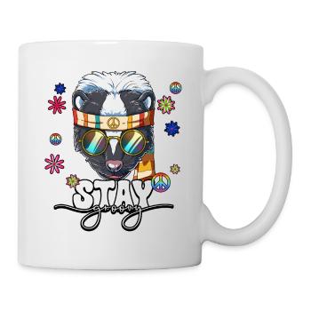 60s 70s Costume Stay Groovy Hippie - Mug - white - Right