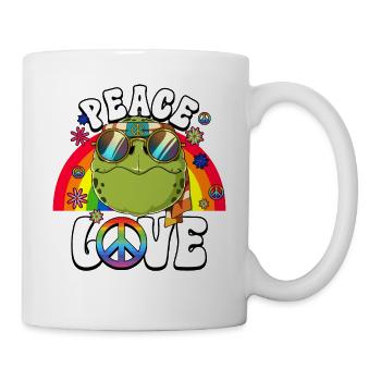 60s 70s Costume Peace Love Hippie - Mug - white - Right