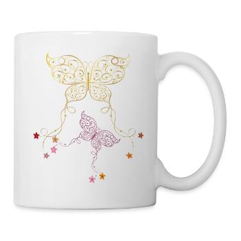 deux papillons - Mug blanc - blanc - Droite