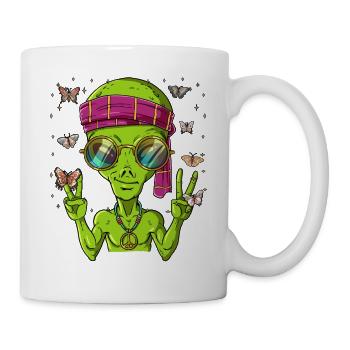 60s 70s Costume Groovy Hippie - Mug blanc - blanc - Droite