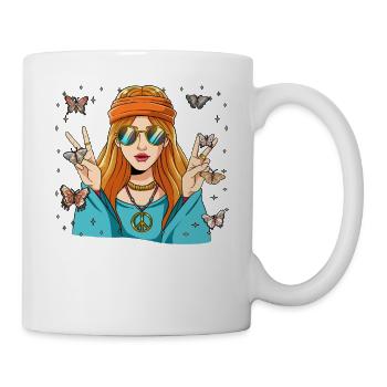60s 70s Costume Groovy Hippie - Mug blanc - blanc - Droite