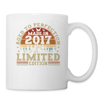 Retro-geburtstagsgeschenk Aus Dem Jahrgang 2017 - Tasse - Weiß - Rechts