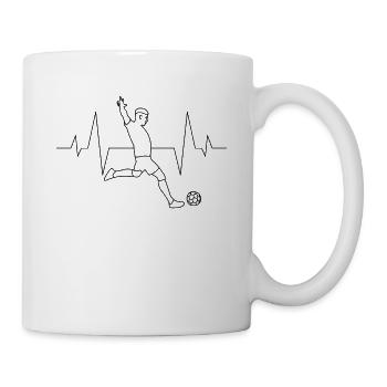 Footballer heartbeat - Mug - white - Right