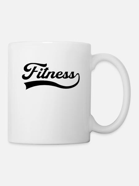 Fitness Schriftzug - Tasse - Weiß