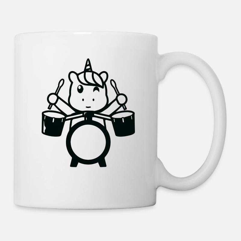 Unicorn Drummer Unicorn Drum Player - Tasse - Weiß