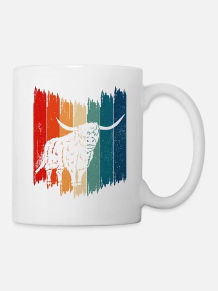 Highland Cattle Cow Highland Cattle - Mug blanc - blanc