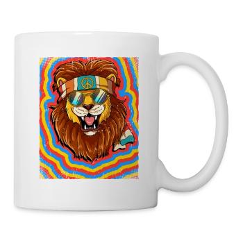 Hippie Leo Psychedelic Trippy - Mug - white - Right