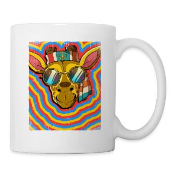 Hippie Giraffe Psychedelic Trippy - Mug - white - Right