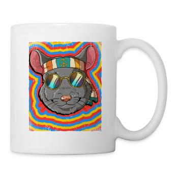 Hippie Chinchilla Psychedelic Trippy - Mug - white - Right