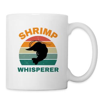 Retro Shrimp Whisperer - fishing lover - Mug - white - Right