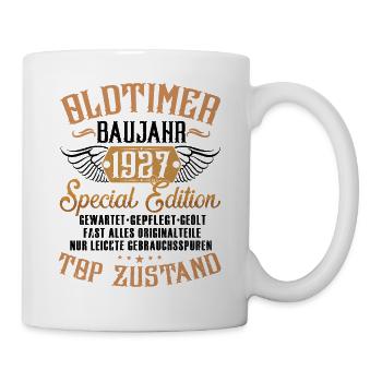 Oldtimer Baujahr 1927 - Tasse - Weiß - Rechts